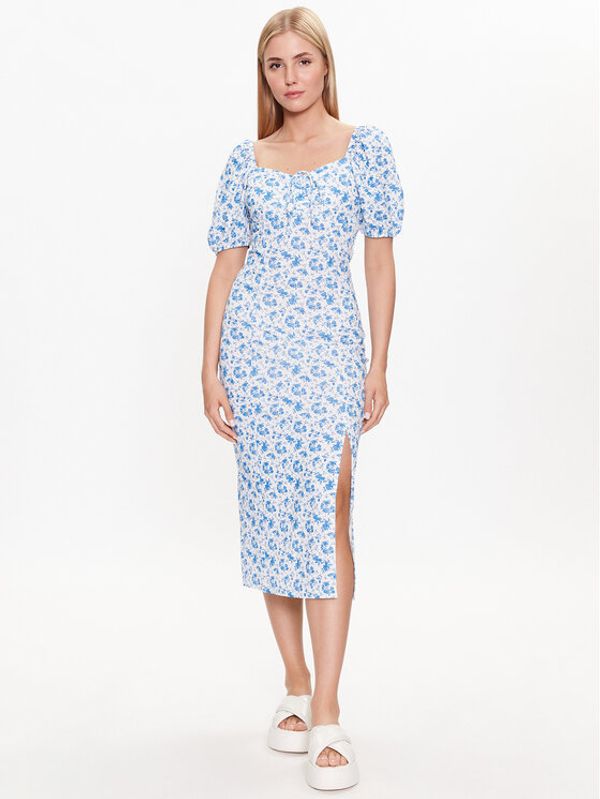 Gina Tricot Gina Tricot Ежедневна рокля Midi dress 19319 Бял Regular Fit
