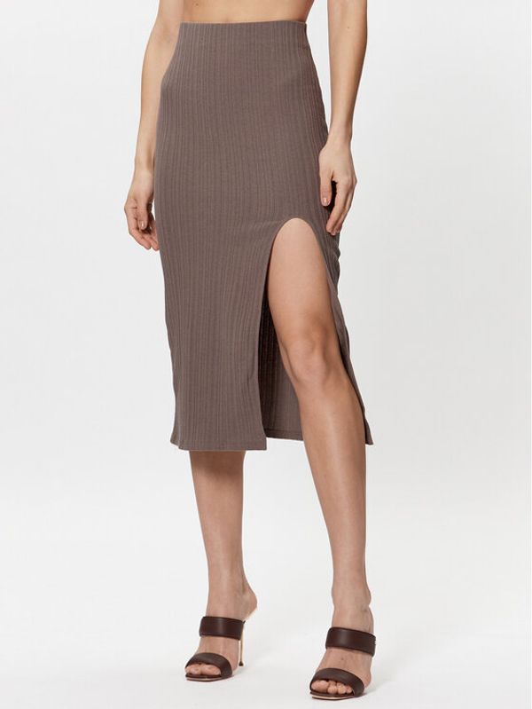 Gina Tricot Gina Tricot Миди пола 18687 Бежов Regular Fit