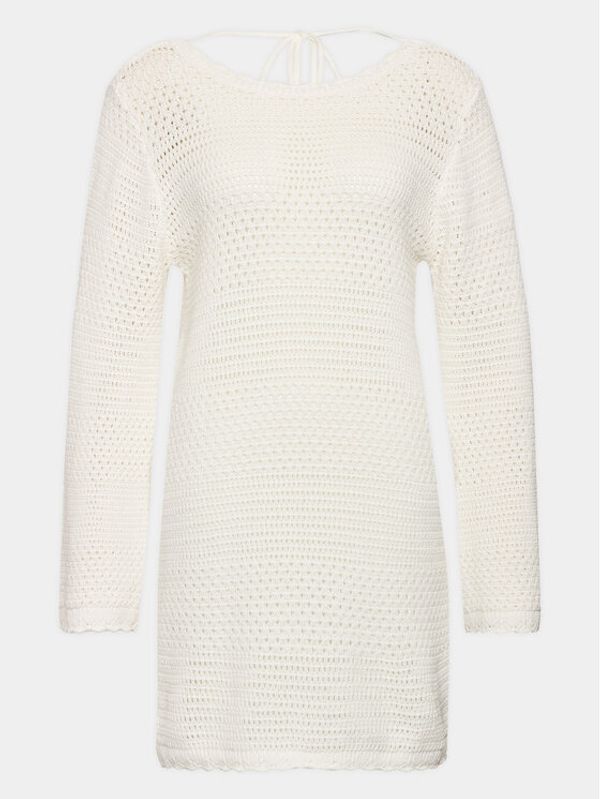 Gina Tricot Gina Tricot Плетена рокля 19477 Бял Regular Fit