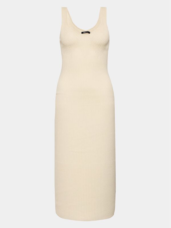 Gina Tricot Gina Tricot Плетена рокля 19485 Екрю Slim Fit