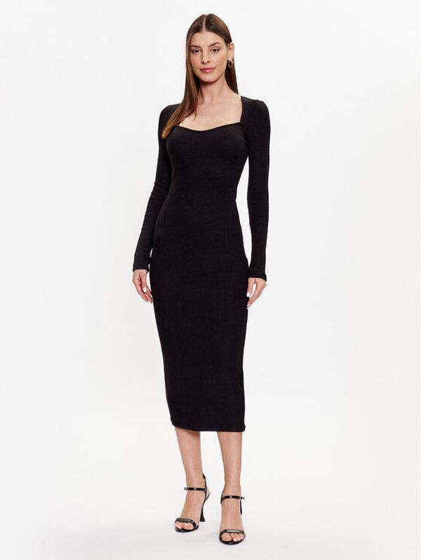 Gina Tricot Gina Tricot Плетена рокля Alva 18710 Черен Regular Fit