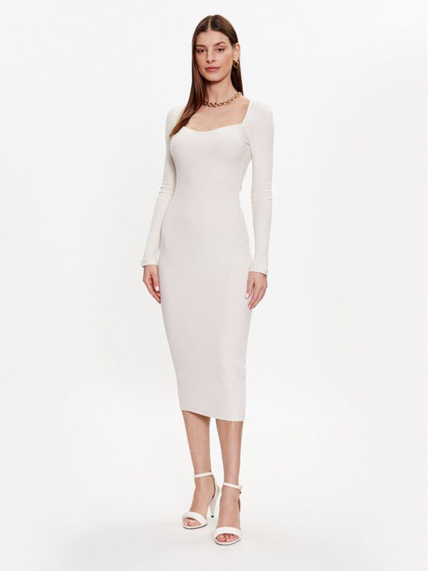 Gina Tricot Gina Tricot Плетена рокля Alva 18710 Екрю Regular Fit