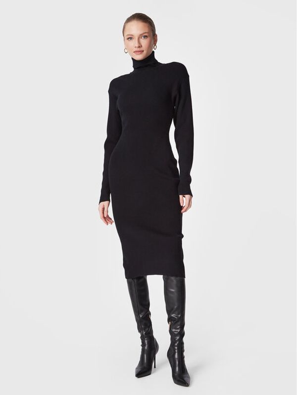 Gina Tricot Gina Tricot Плетена рокля Hannah 17969 Черен Slim Fit