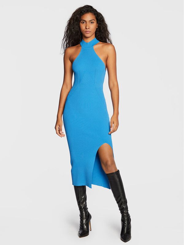 Gina Tricot Gina Tricot Плетена рокля Mona 17473 Син Slim Fit