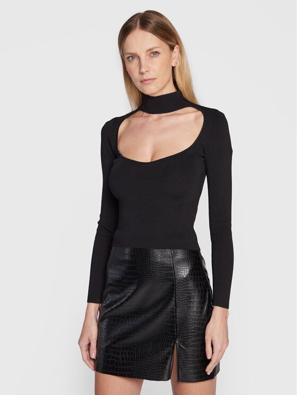 Gina Tricot Gina Tricot Поло Freya 17854 Черен Slim Fit