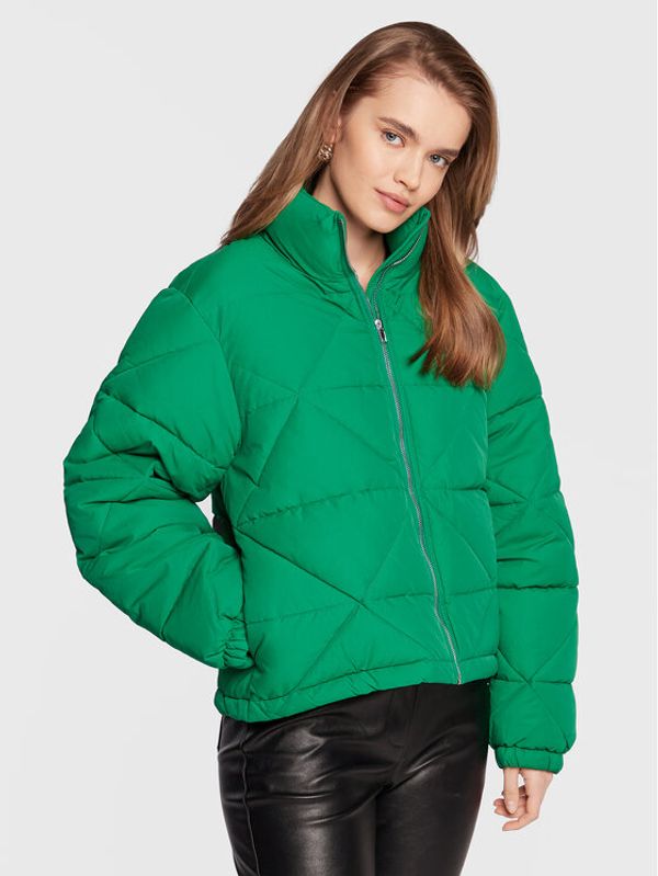 Gina Tricot Gina Tricot Пухено яке Elina 17731 Зелен Relaxed Fit