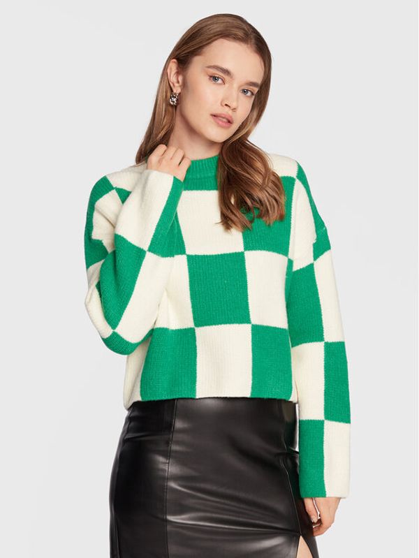 Gina Tricot Gina Tricot Пуловер Faye 17743 Зелен Loose Fit