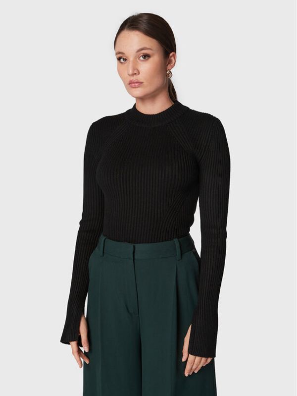 Gina Tricot Gina Tricot Пуловер Hedvig 18207 Черен Slim Fit