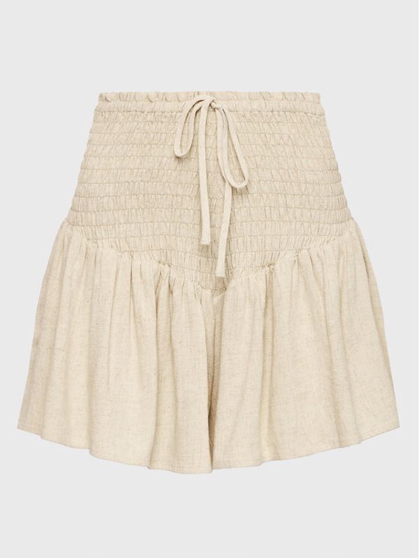 Gina Tricot Gina Tricot Шорти от плат 19970 Бежов Regular Fit