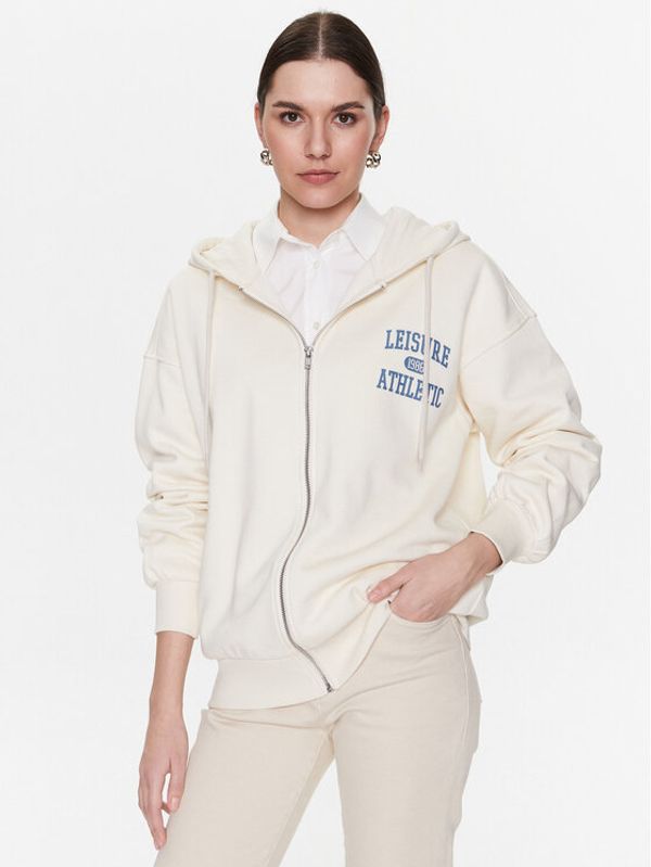 Gina Tricot Gina Tricot Суитшърт Vida 19773 Екрю Relaxed Fit