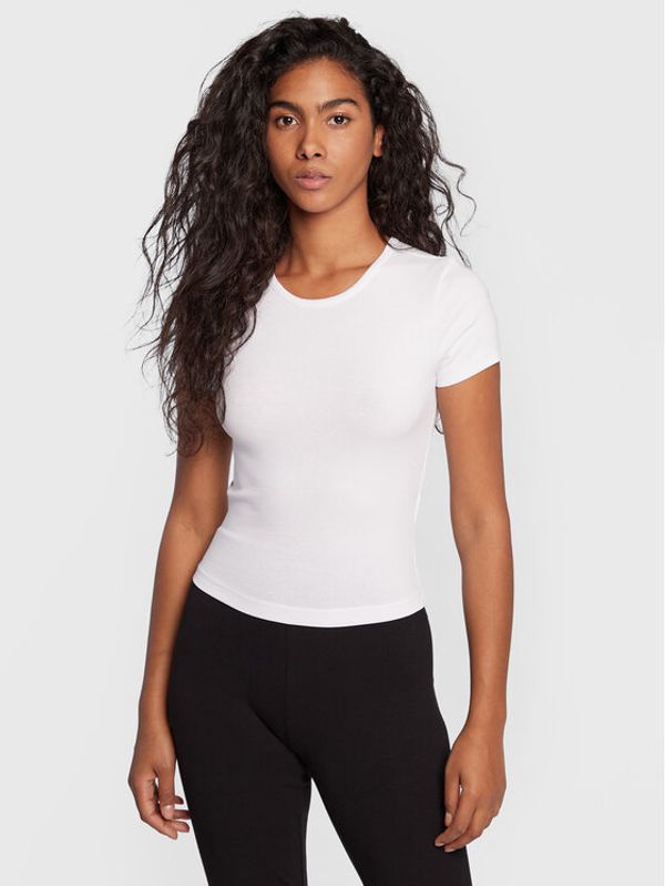 Gina Tricot Gina Tricot Тишърт Basic 17957 Бял Slim Fit