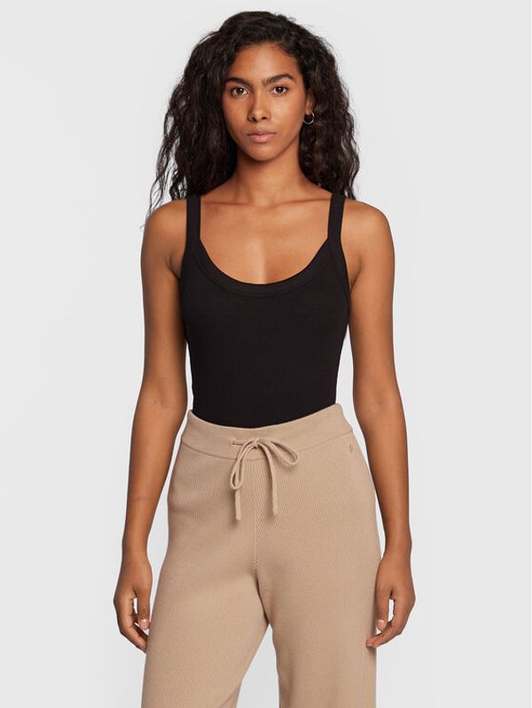 Gina Tricot Gina Tricot топ Basic 14188 Черен Slim Fit