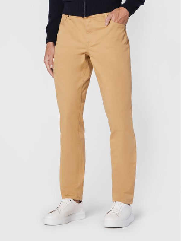 Gino Rossi Gino Rossi Текстилни панталони Tesero GR22-SPMJ509 Бежов Regular Fit