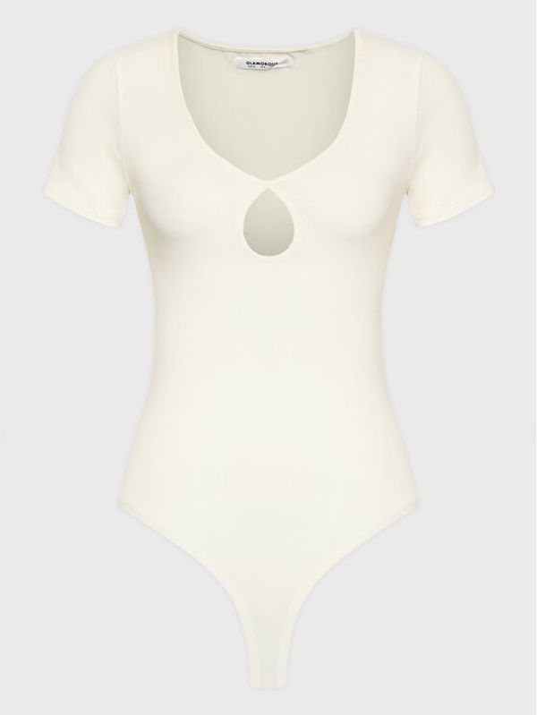 Glamorous Glamorous Боди CK7012 Бял Slim Fit