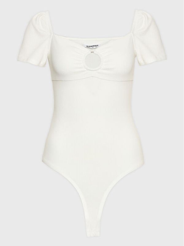 Glamorous Glamorous Боди CK7013 Бял Slim Fit