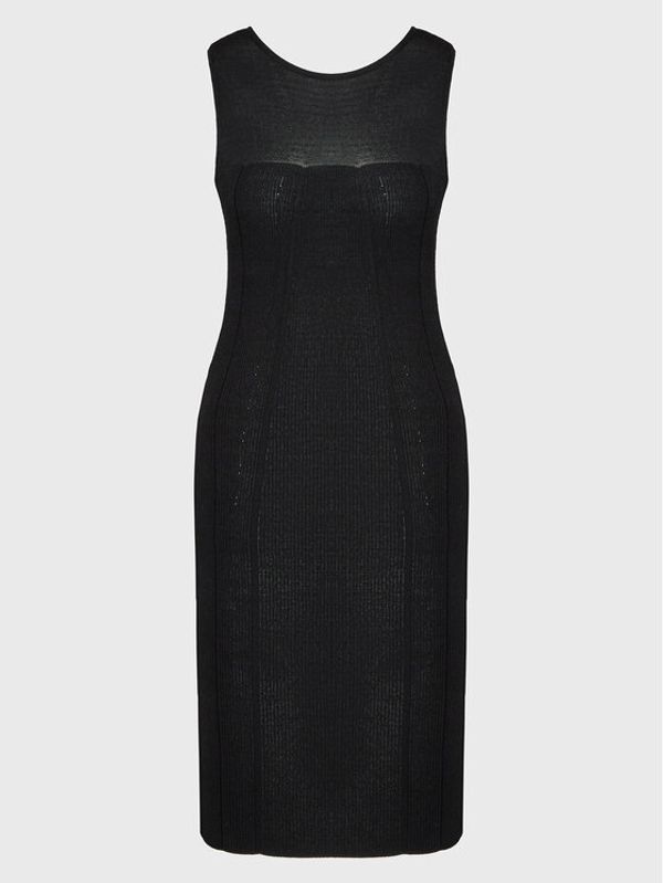 Glamorous Glamorous Плетена рокля CK6708 Черен Slim Fit