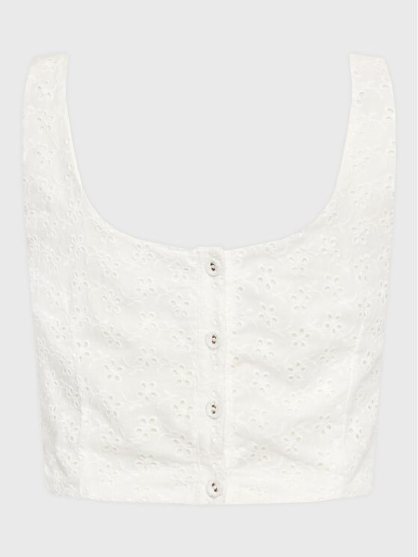 Glamorous Glamorous топ AN4456 Бял Regular Fit