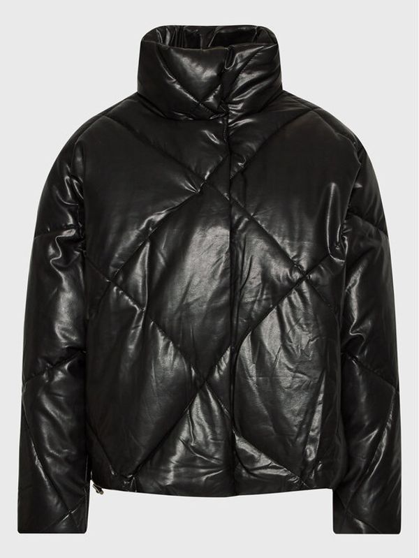 Glamorous Glamorous Яке от имитация на кожа KA6941 Черен Relaxed Fit