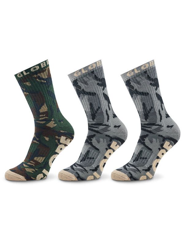 Globe Globe Комплект 3 чифта дълги чорапи мъжки Eco Camo Crew GB72139004 Цветен