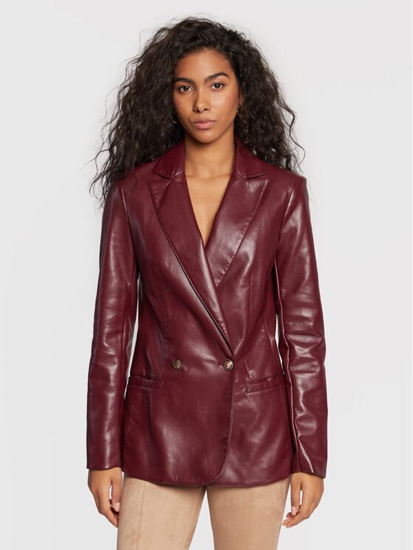 Guess Guess Блейзър W3RN47 WF8P0 Бордо Regular Fit