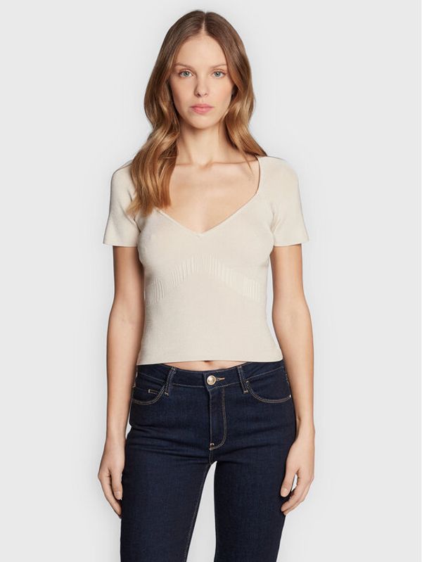 Guess Guess Блуза Alcosta W2BR65 Z2XY0 Екрю Slim Fit