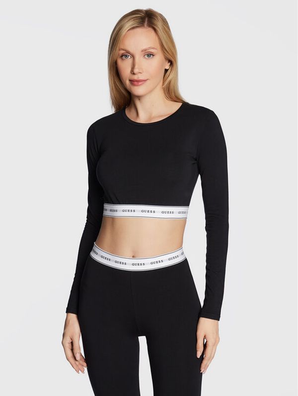 Guess Guess Блуза Carrie O2BM10 KBBU1 Черен Regular Fit