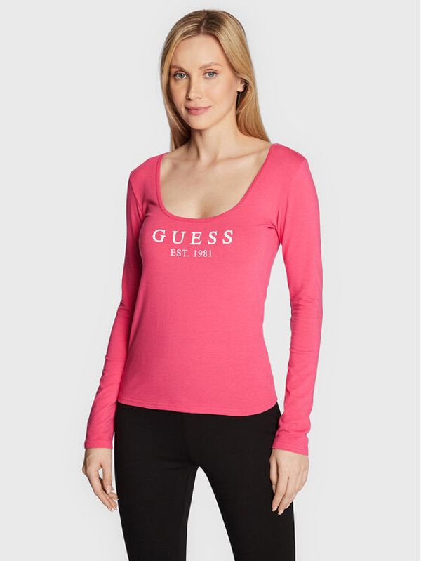 Guess Guess Блуза Carrie O2BM31 KBBU1 Розов Regular Fit