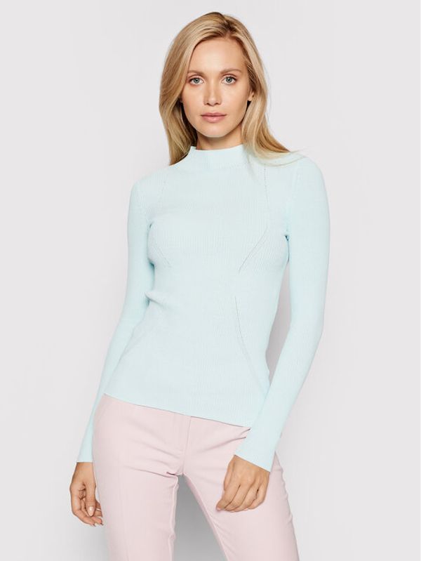 Guess Guess Блуза Clea W1YR84 Z2DC0 Син Slim Fit