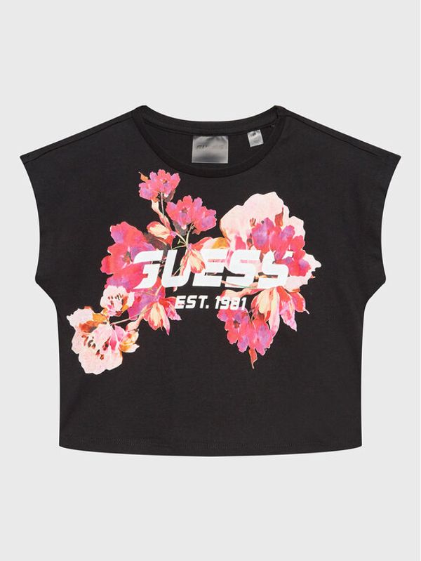 Guess Guess Блуза J3RI42 K8HM3 Черен Boxy Fit