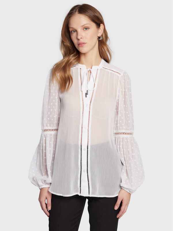 Guess Guess Блуза Josette W3RH56 WDW52 Бял Regular Fit