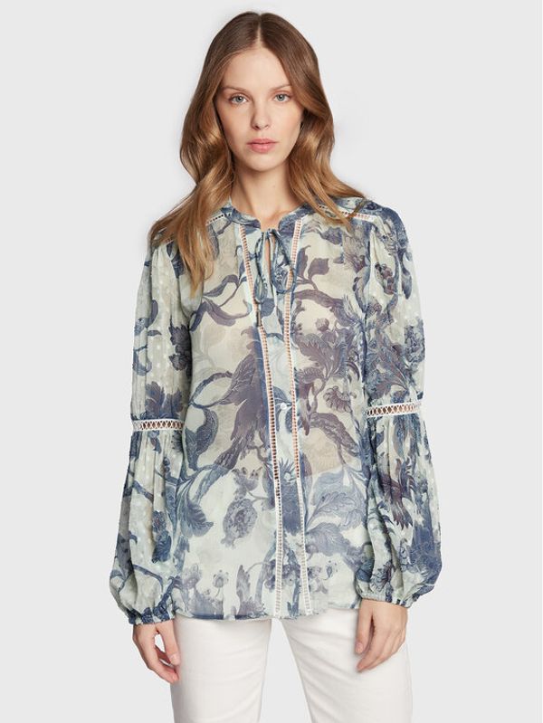 Guess Guess Блуза Josette W3RH56 WDW52 Син Regular Fit