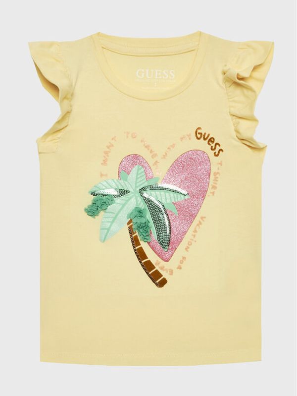 Guess Guess Блуза K3GI11 K6YW1 Жълт Regular Fit
