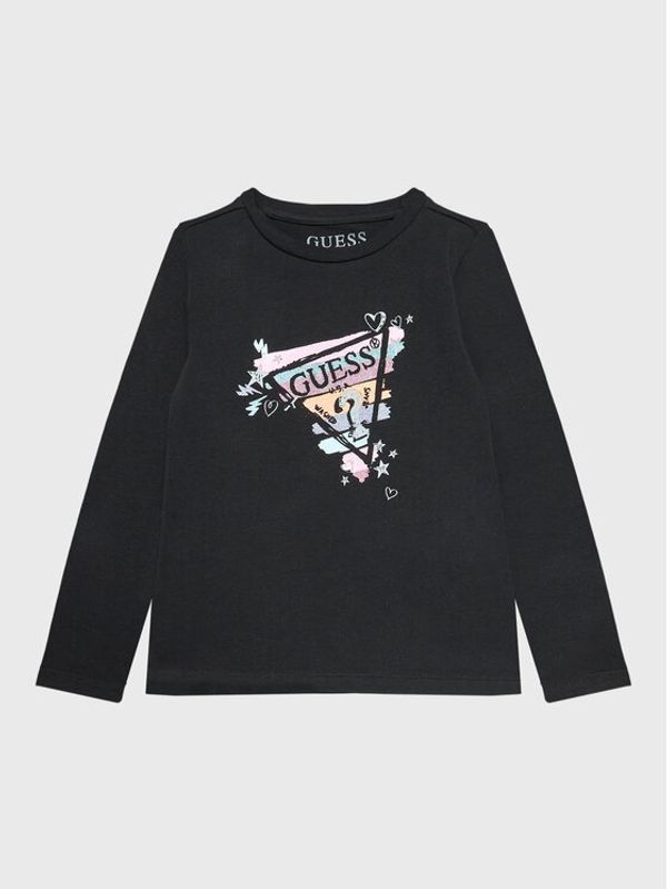 Guess Guess Блуза K3RI01 K6YW3 Черен Regular Fit