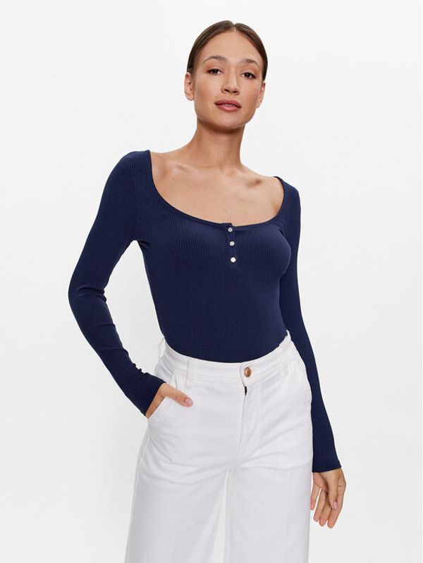 Guess Guess Блуза Karlee Jewel W2YP46 KBCO2 Син Slim Fit