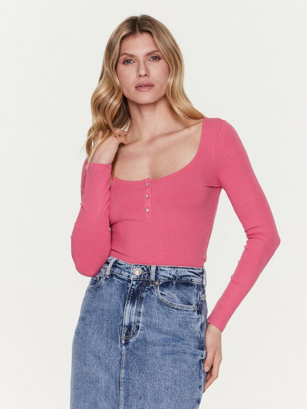 Guess Guess Блуза Karlee W2YP46 KBCO2 Розов Slim Fit