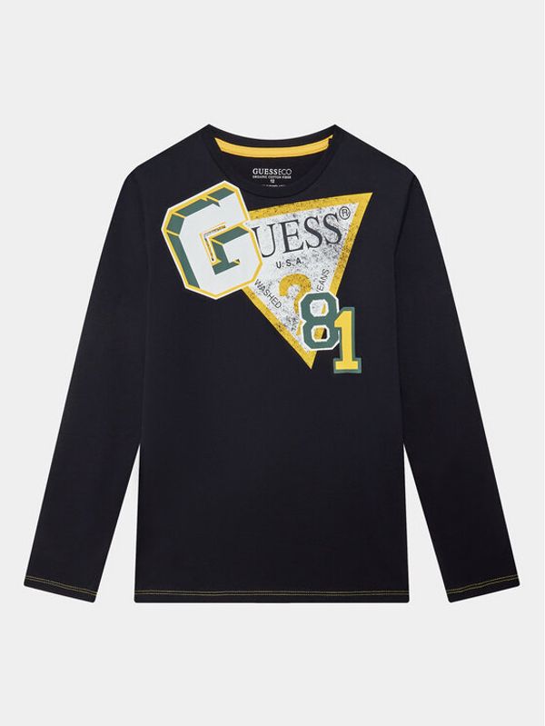 Guess Guess Блуза L3YI37 K8HM4 Тъмносин Regular Fit