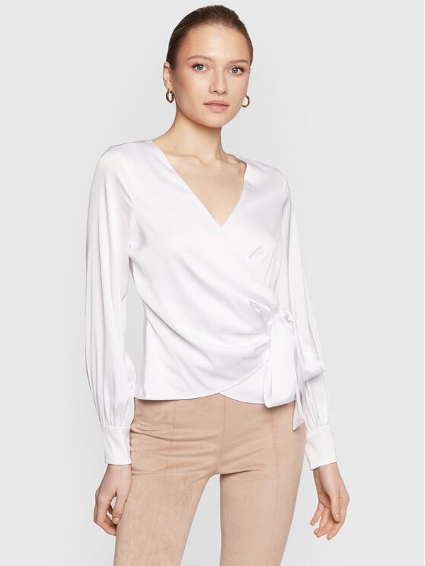 Guess Guess Блуза Lovisa W3RH26 WEFC2 Бял Regular Fit