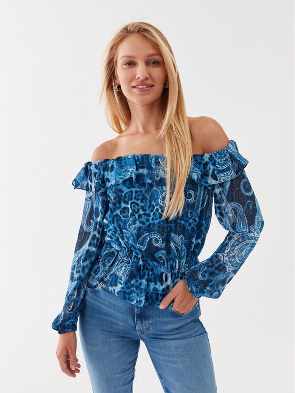 Guess Guess Блуза Lucy W3YH67 WFJJ2 Син Regular Fit