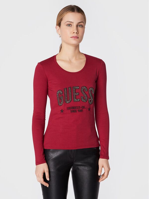 Guess Guess Блуза Mirela W2BI40 I3Z13 Червен Slim Fit
