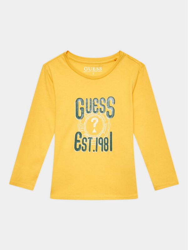 Guess Guess Блуза N3YI24 K8HM4 Жълт Regular Fit