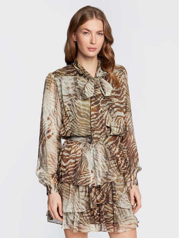 Guess Guess Блуза Nadine W2BH19 WDWT2 Бежов Regular Fit