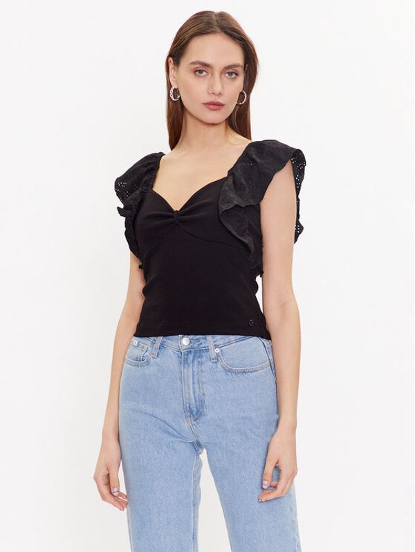 Guess Guess Блуза Raina W3GP38 K8RT2 Черен Regular Fit