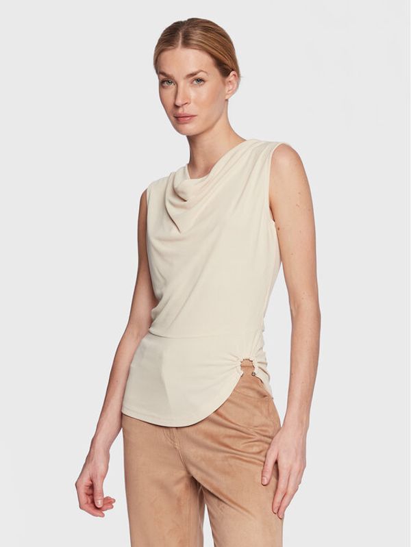 Guess Guess Блуза Ramona W3RP42 KAQL2 Бежов Slim Fit