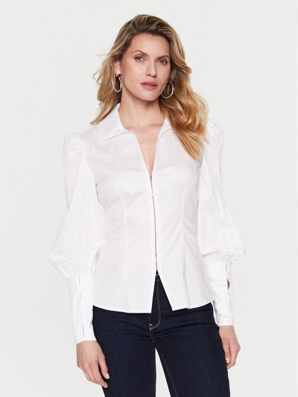 Guess Guess Блуза Rina W3RH31 WAF10 Бял Regular Fit