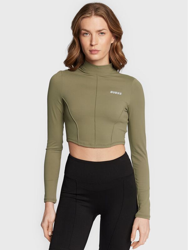 Guess Guess Блуза V2BP04 MC04Z Зелен Slim Fit