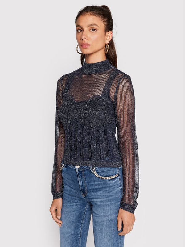 Guess Guess Блуза W2GR35 Z2Z90 Тъмносин Slim Fit