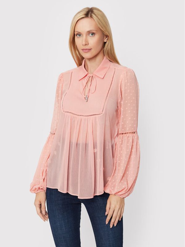 Guess Guess Блуза W2YH53 WDW52 Розов Relaxed Fit