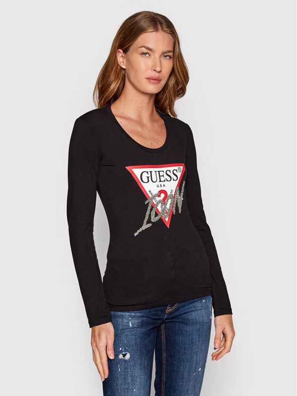 Guess Guess Блуза W2YI47 J1311 Черен Slim Fit