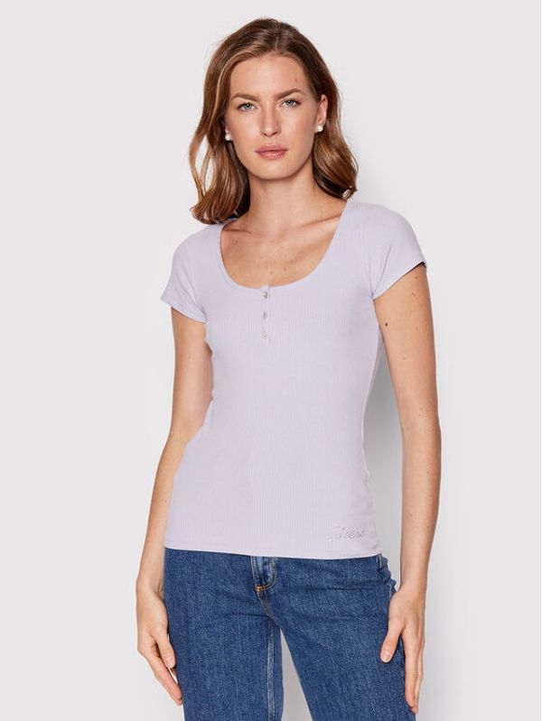 Guess Guess Блуза W2YP24 KBCO2 Виолетов Slim Fit