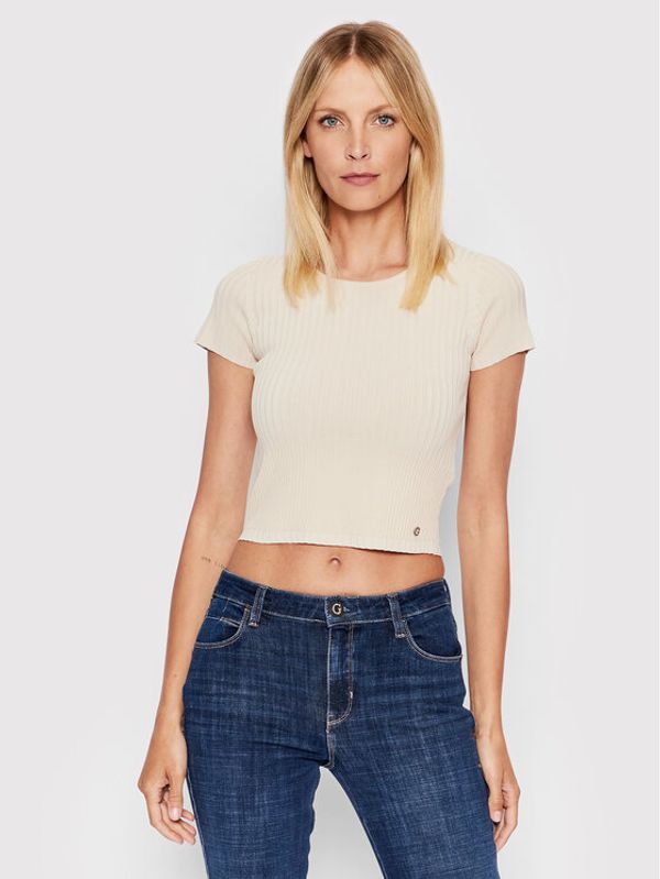 Guess Guess Блуза W2YR42 Z2U00 Бежов Slim Fit